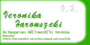 veronika haromszeki business card